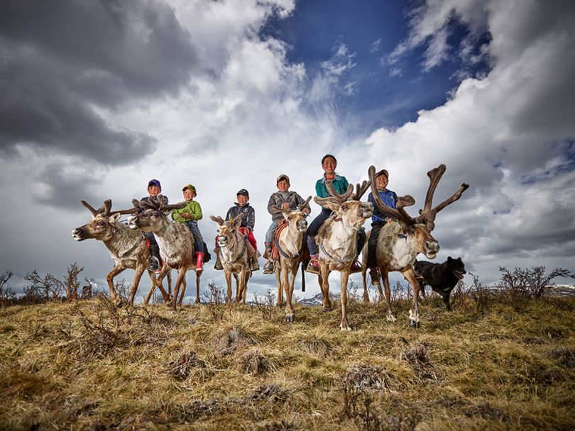 Reindeer Farmer Kids - Peter Voss: Reindeer farmer kids in Mongolia. (Open Smile)