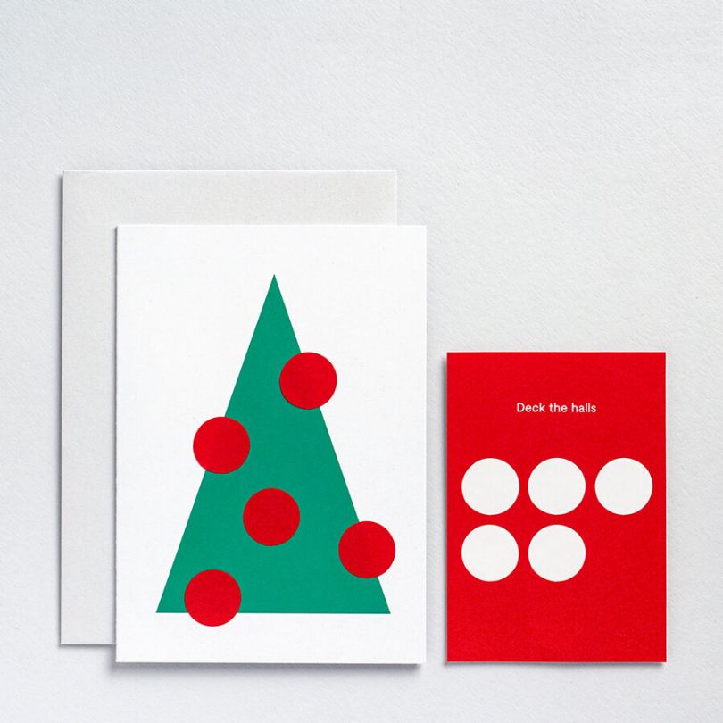 Sticker Tree Christmas Card by Jot