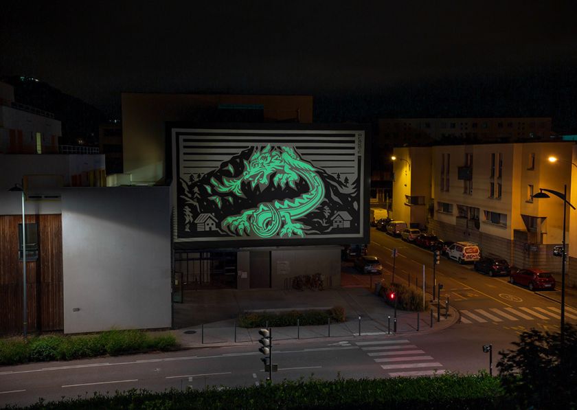 Reskate studio lights up dark corners of cities with incredible photo-luminescent murals