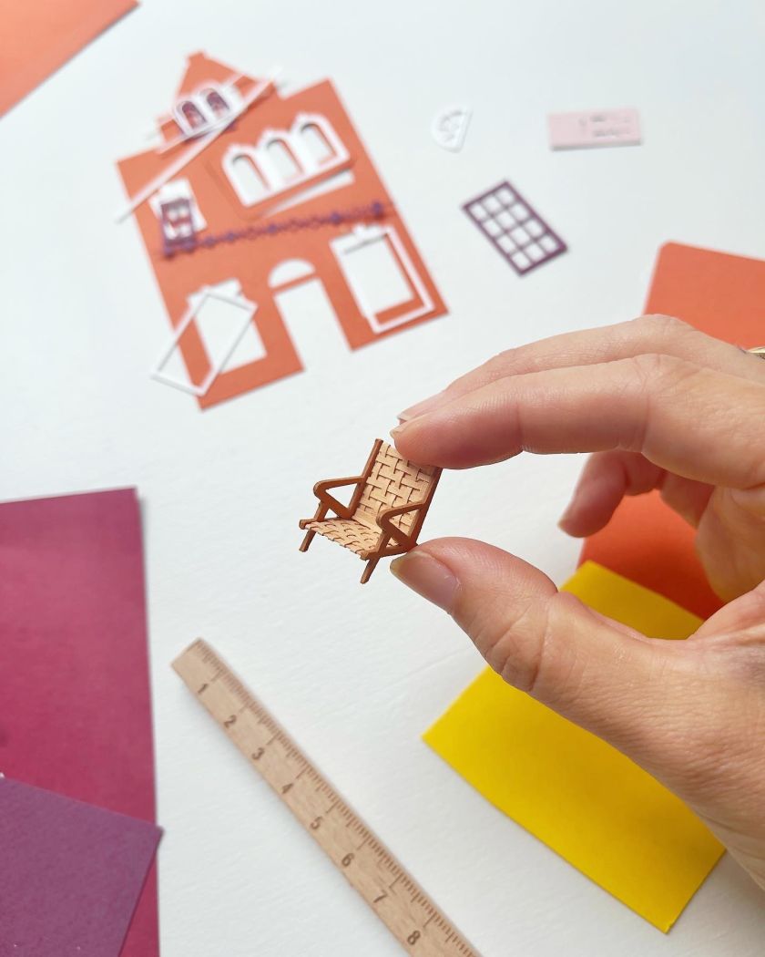 Take a tour of Adrian & Gidi's tiny paper dollhouse passion project