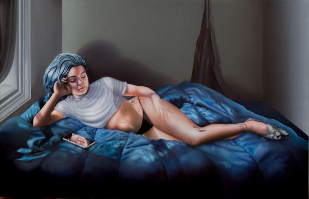 Sanctuary (Magdalena), 2019, Oil on canvas, 56x36 inches © Alannah Farrell. All images courtesy of the artist and The Painting Center.