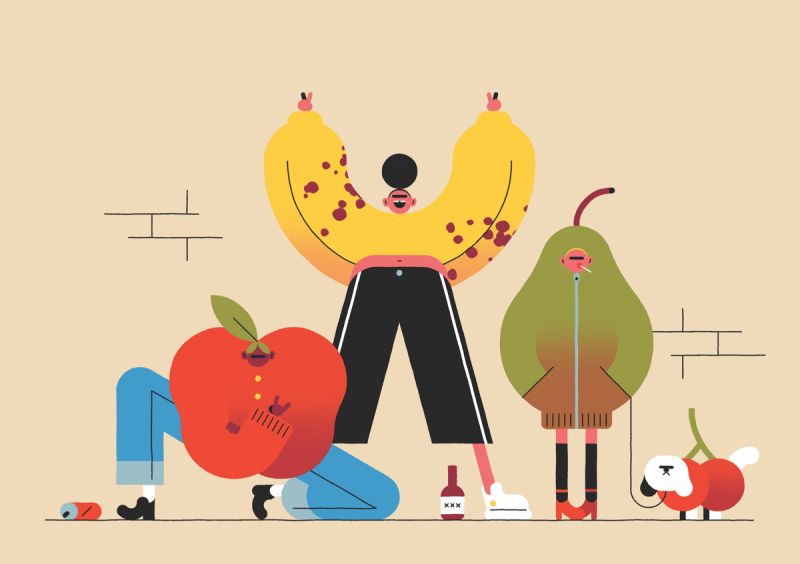 Cuisine Fruits & Vegetables Früchte und Gemüse Poster Druck Educational