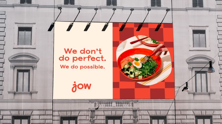 Vintage tablecloths inspired &Walsh’s rebrand of French food app, JOW
