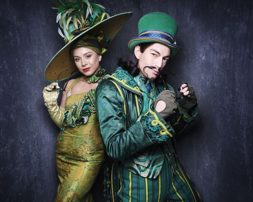 Emmie Ray and Carl Man, Ensemble Members in Wicked at the Apollo Victoria Theatre © Rankin
