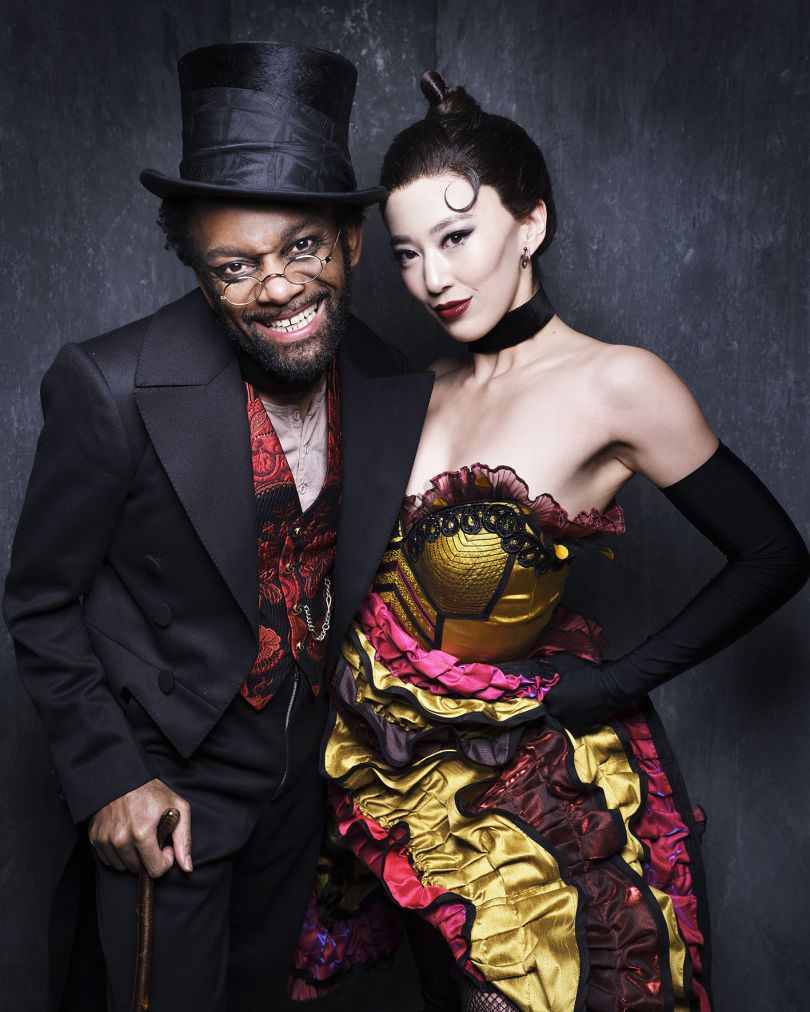Jason Pennycooke, ‘Toulouse-Lautrec’ and Lily Wang, Ensemble, in Moulin Rouge! The Musical at Piccadilly Theatre (c) Rankin