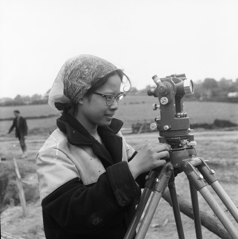 1961, Kik Hong Ong, the first female civil engineer for John Laing & Son Ltd, © Historic England