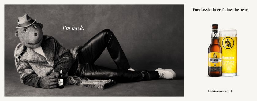 BBH's Hofmeister beer campaign nods to '80s ad-land with an 'effortlessly cool' bear