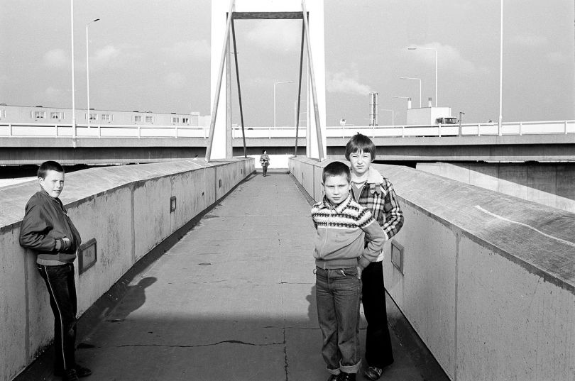 Crossing Eastern Way (A2016), via the ‘A’ Bridge, built 1973. c.1979 Photography © George Plemper