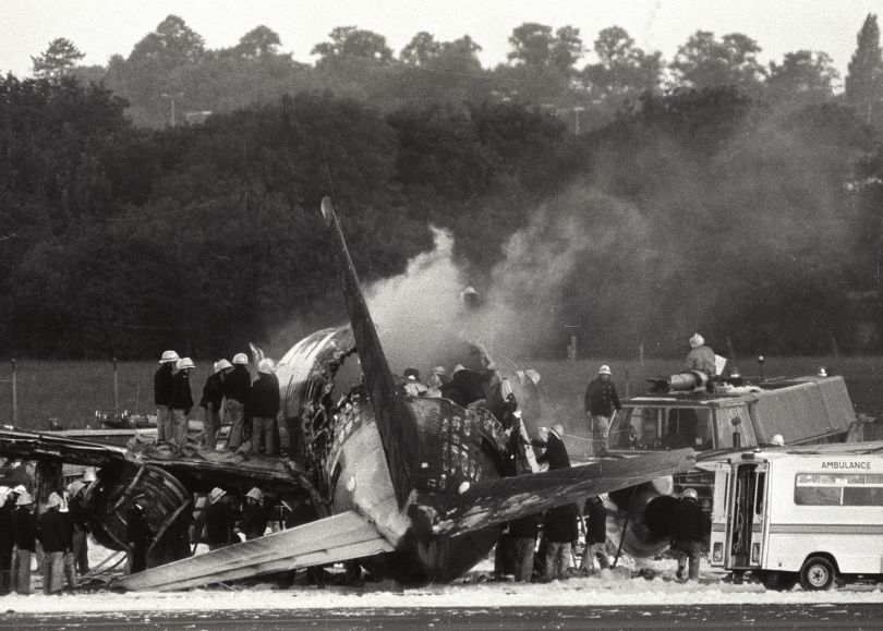 Manchester Air Crash 1985 in which 55 people lost their lives © Howard Barlow