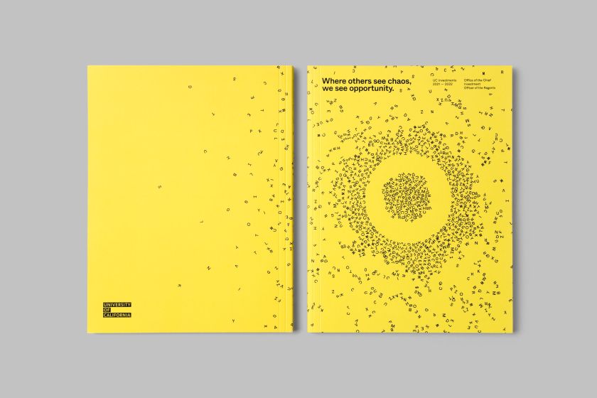 Mucho's annual report for the University of California is a dynamic blend of print and tech