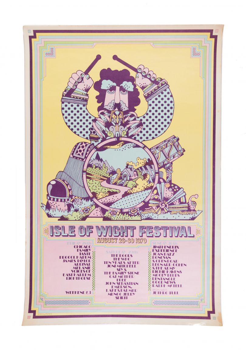 Isle of Wight Festival (1970). Vintage one off, £350.