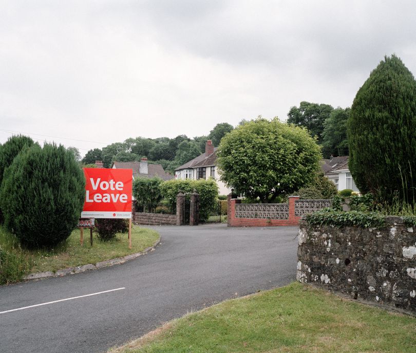 Vote Leave sign, near Heads of the Valleys Road. © Sebastian Bruno