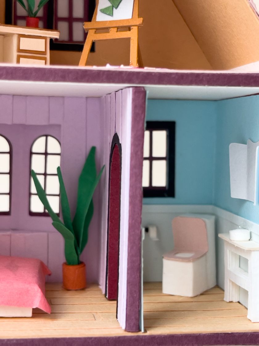 Take a tour of Adrian & Gidi's tiny paper dollhouse passion project
