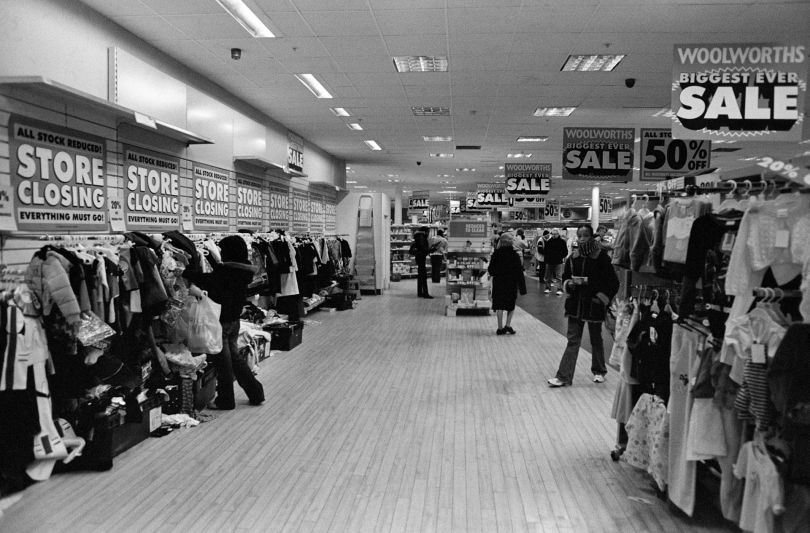The last day of trading at Woolworths. Mare Street, Hackney - 2009