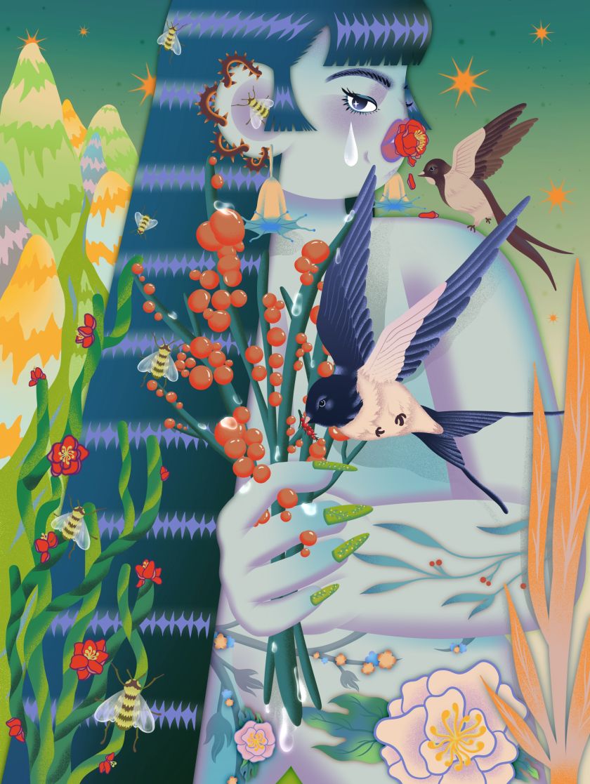 Chinese legends and feminism collide in Wei Wu's dreamy illustrations