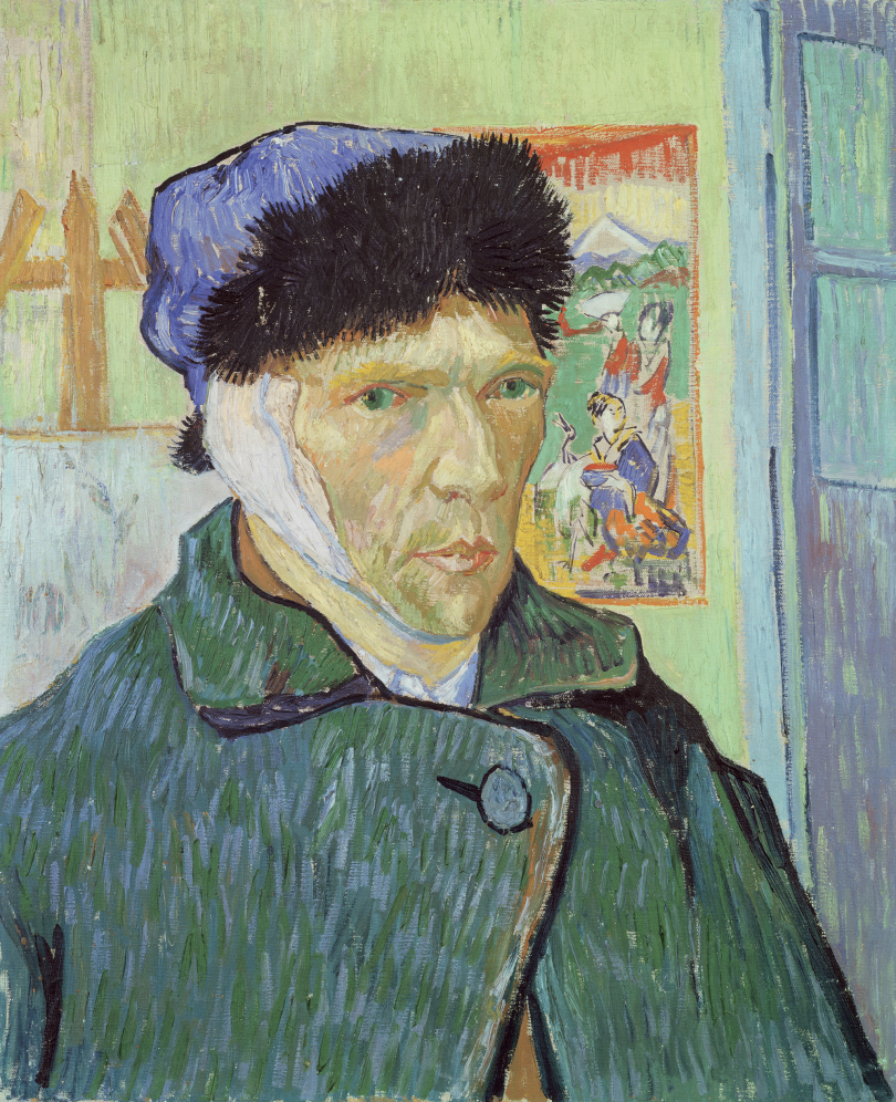 Vincent Van Gogh Self-portrait with bandaged ear 1889.  © The Samuel Courtauld Trust, The Courtauld Gallery, London
