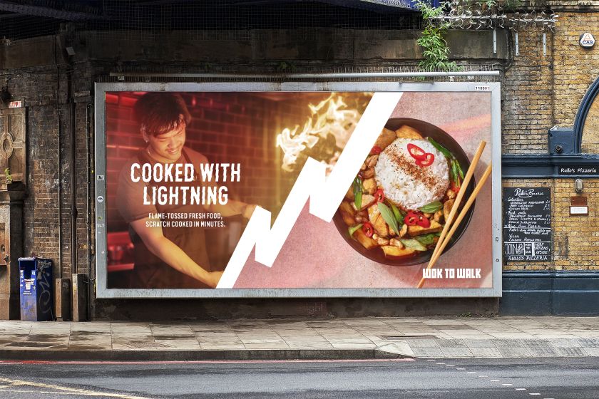 Without rebrands Wok to Walk to highlight the lightening bolt speed of quality fast food