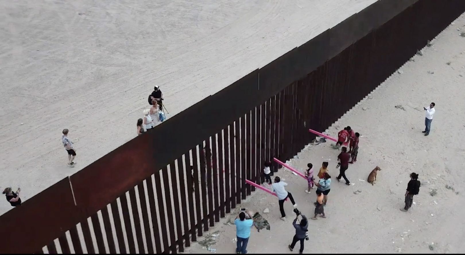 Seesaw at the border wall between the USA and Mexico named best design