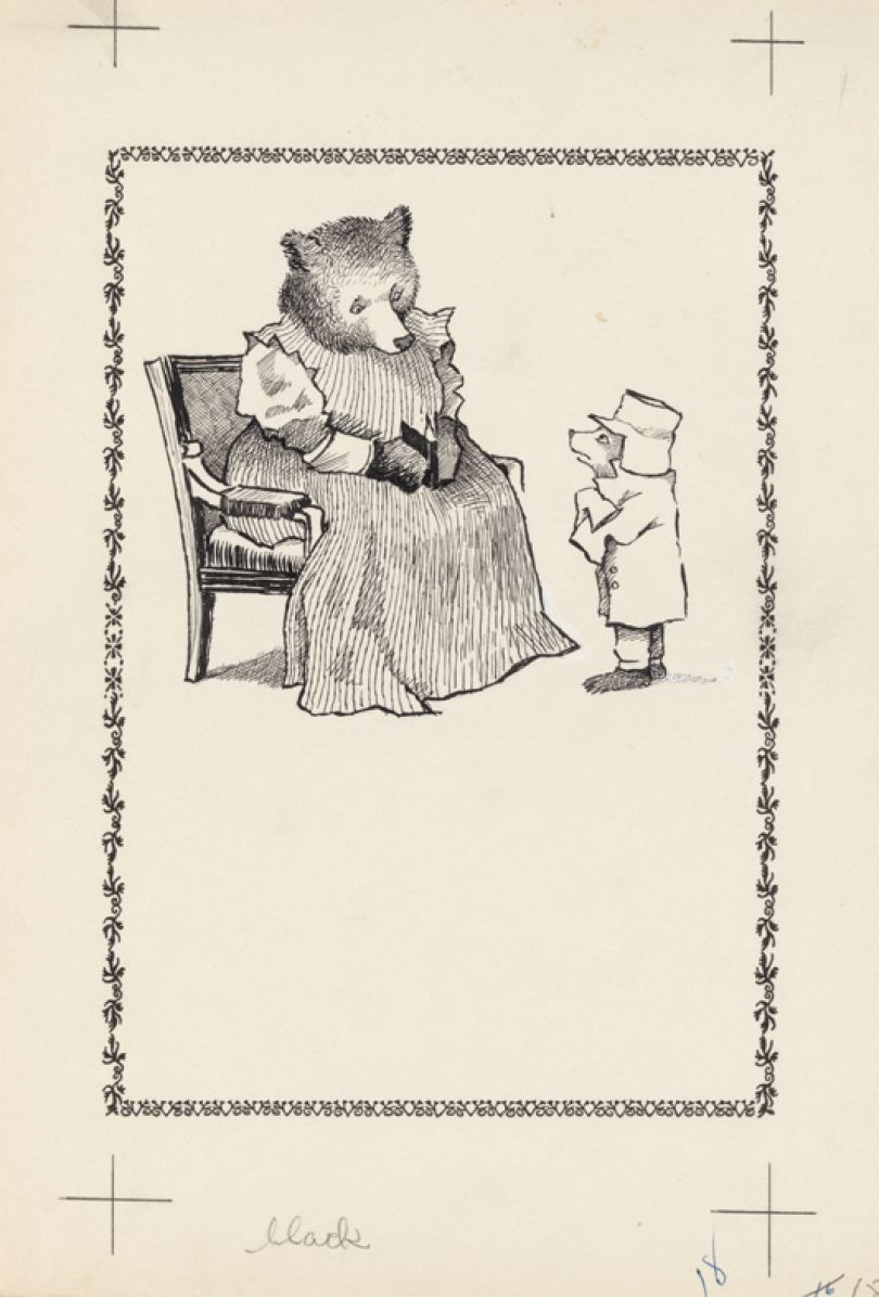 Maurice Sendak, Little Bear, 1957, ink on paper, 11 x 8 ½” ©The Maurice Sendak Foundation